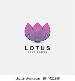 Diseño del logotipo de flores de loto vectorial para spa, clase de yoga, hotel y resort