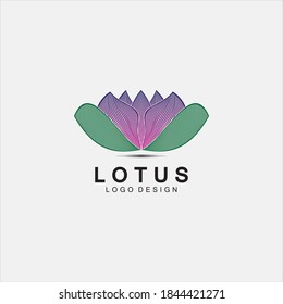 Vector lotus flowers logo design for spa, yoga class, hotel and resort