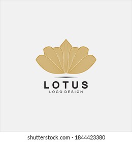Vector lotus flowers logo design for spa, yoga class, hotel and resort