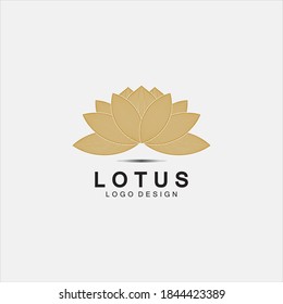 Vector lotus flowers logo design for spa, yoga class, hotel and resort