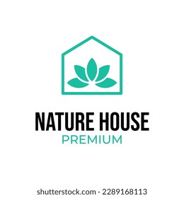 Vector lotus home logo design concept illustration idea