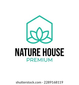 Vector lotus home logo design concept illustration idea