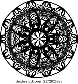 Vector lotus mandala circle design 