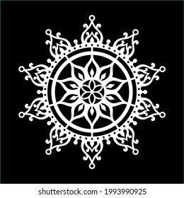 Vector of lotus mandala tribal and ornamental
