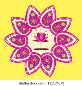 Vector- Lotus pattern