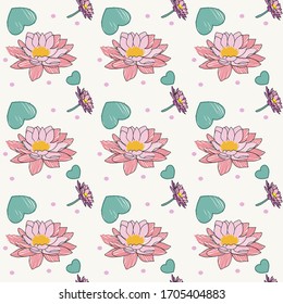 Vector lotus pattern, web page background lotus