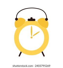 Vector loud alarm clock alerts wake up time and schedule.