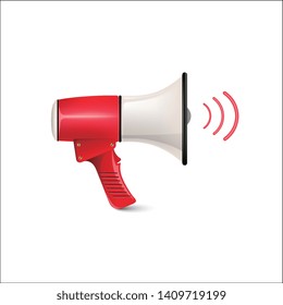 Vector Loudspeaker Isolated on White Background