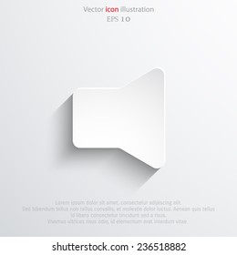 Vector loudspeaker web flat icon. Eps 10 illustration.