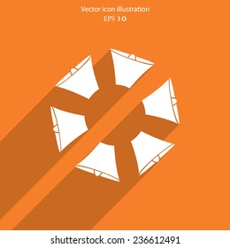 Vector loudspeaker web flat icon. Eps 10.