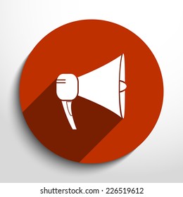 Vector loudspeaker web icon. Eps 10.