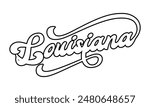 Vector Louisiana text typography design for tshirt hoodie baseball cap jacket and other uses vector