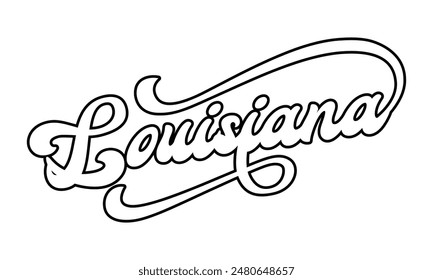 Vector Louisiana text typography design for tshirt hoodie baseball cap jacket and other uses vector