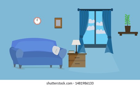 a vector of lounge at home during the day