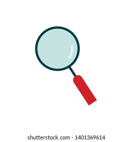 Vector loupe. Flat illustration. Vector colorful  loupe icon. Magnifying glass.