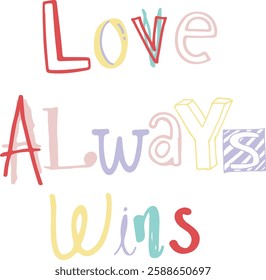 vector love always sins print kidult font