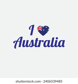 vector i love australia best for poster or tshirt design