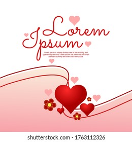 Plantilla de diseño de fondo del vector de amor