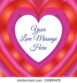 Vector love background with heart placeholder