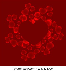 vector love background with place for your text.