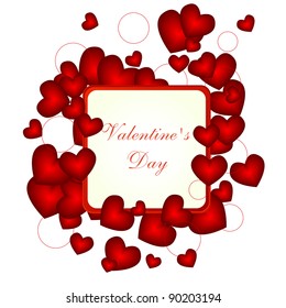 vector love background with place for your text.