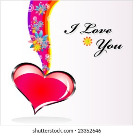 VECTOR I love background for valentines day card