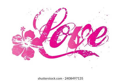 Vector love calligraphic lettering quote romantic inscription for lovers love text