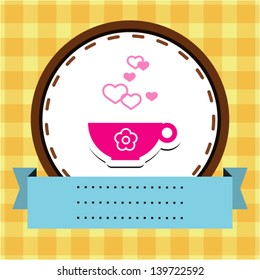 Vector Love Card. Use for Valentine's Day with place for text
