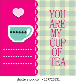 Vector Love Card. Use for Valentine's Day with place for text