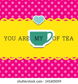 Vector Love Card. Use for Valentine's Day with place for text