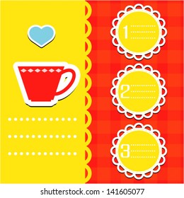 Vector Love Card. Use for Valentine's Day with place for text