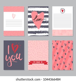Vector love cards templates.
