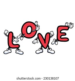 vector love cartoon