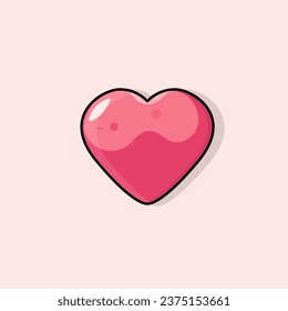 Vector Love Cartoon Heart Element