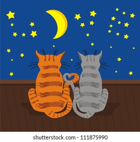 Vector Love cats