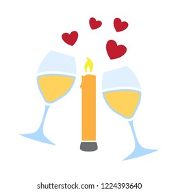 vector love celebration concept. Flat illustration of love celebration. romantic love isolated on white background. holiday party sign symbol. love icon