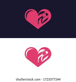 Vector love concept logo vector template design.  logo design. editable file in eps 10 