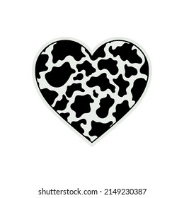 vector love with cowhide concept