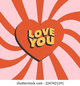 vector love design vintage colour style 90s