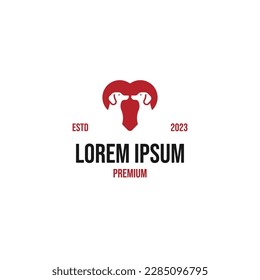 Vector love dog logo design concept illustration idea