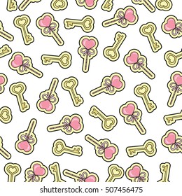 Vector love flat pattern design