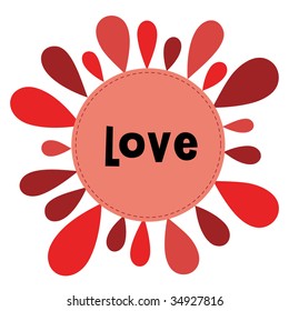 vector love flower card