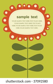 vector love flower card