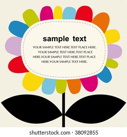 vector love flower card