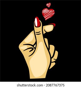 vector gesto de amor, bueno para el diseño de símbolos de amor