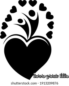 The vector of the love greeting card