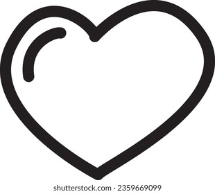 Vector love heart icon doodle illustration for web and graphic design