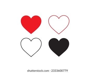 Vector love heart icons vector design template