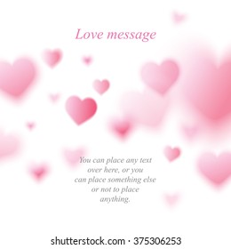 vector love heart postcard background