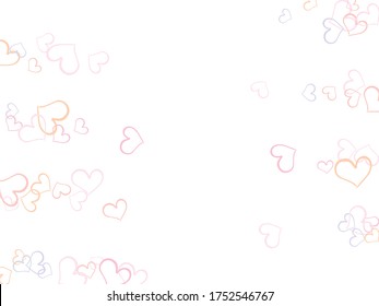 vector love hearts concept. Design elements for Valentine's day. Romantic love isolated on white background. Valentine sign symbol.
